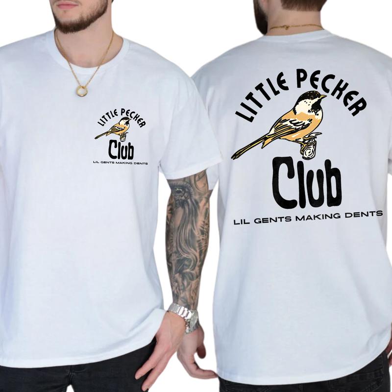 Casual, 2-Side Little Pecker Club T-shirt, Full Color, For Men ,Gift For men, Casual