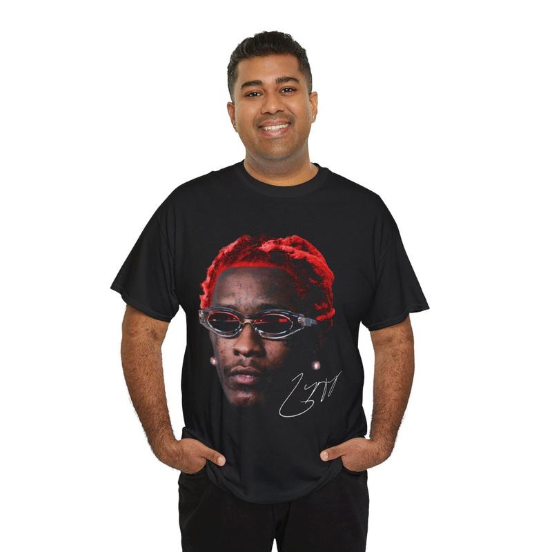 Thugger Rap Tee Concert Merch Free Slime Season Red Rare Hip Hop Graphic Print Casual Classic Cotton Menswear Retro Top Vintage Comfy Day Tshirt Stree