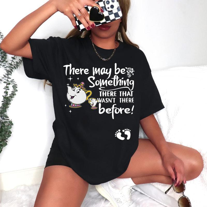 There May Be Something There That Wasn't There Before Sweatshirt, Pregnancy Announcement Shirt, Baby 2025 Maternity Shirt, Unisex Cotton Top