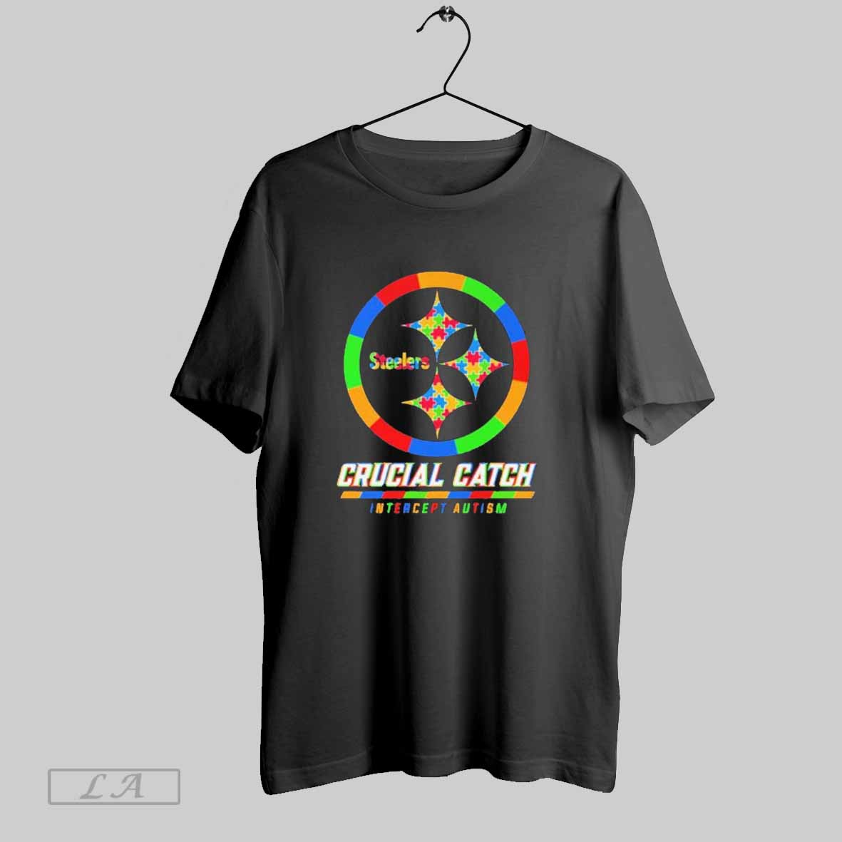 Pittsburgh Steelers Crucial Catch Intercept Autism Shirt