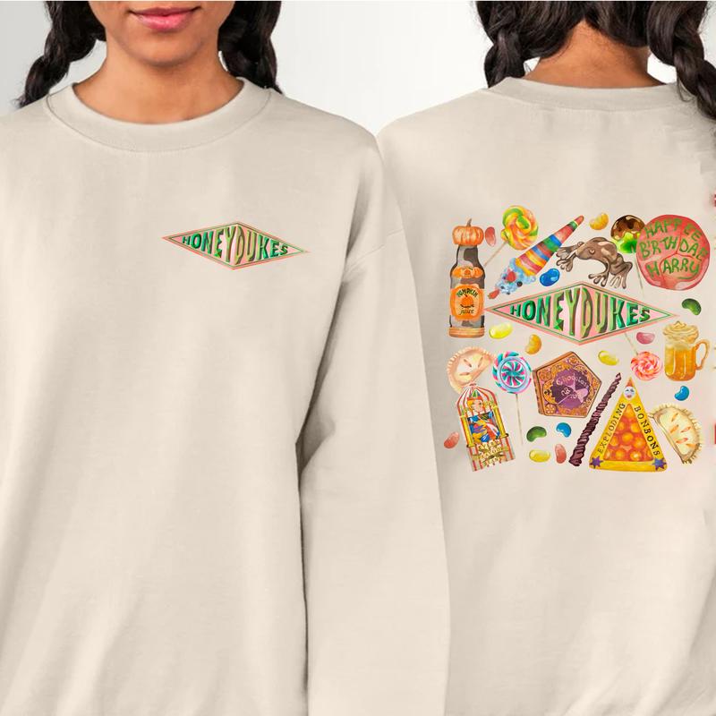 HP HoneyDukxs 2 Sides Wizard Sweatshirt Hoodie Shirt, gift for fan Cotton Fit Womenswear