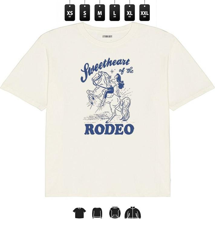 Rodeo, Sweetheart Of Rodeo - Unisex Heavy Taped neck T-Shirt, Gifts