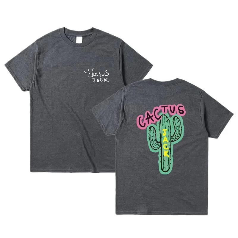 Travis Cactus Utopia Live In Your World Rage In Ours Double Sided Cotton Unisex Tshirt - Casual, All Seasons, Menswear