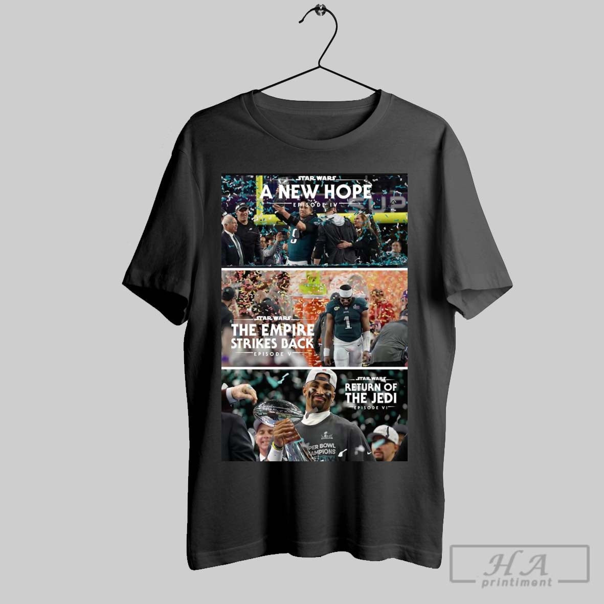 Philadelphia Eagles Star Wars A New Hope The Empire Strikes Back Return Of The Jedi Shirt