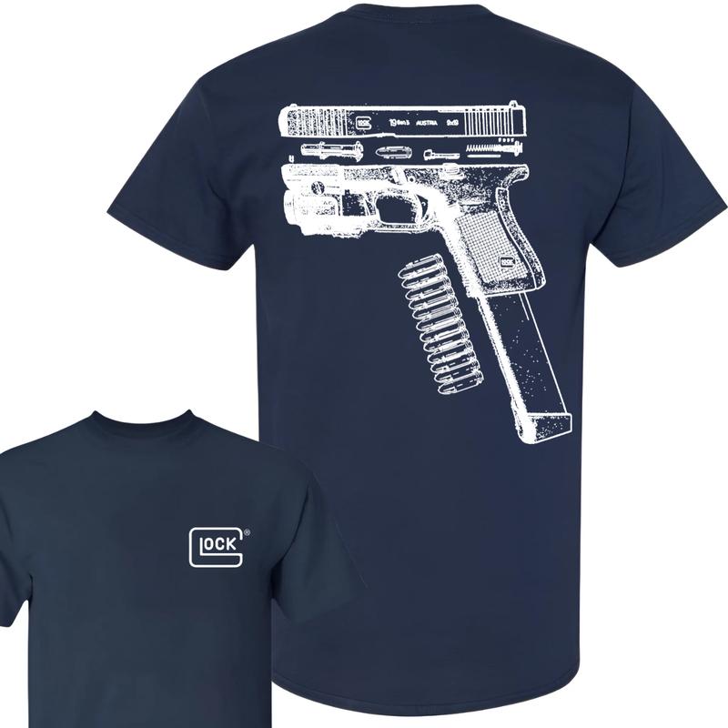 In Glock We Trus T-shirt - Men's Double Sided Tee - Classic, Cotton