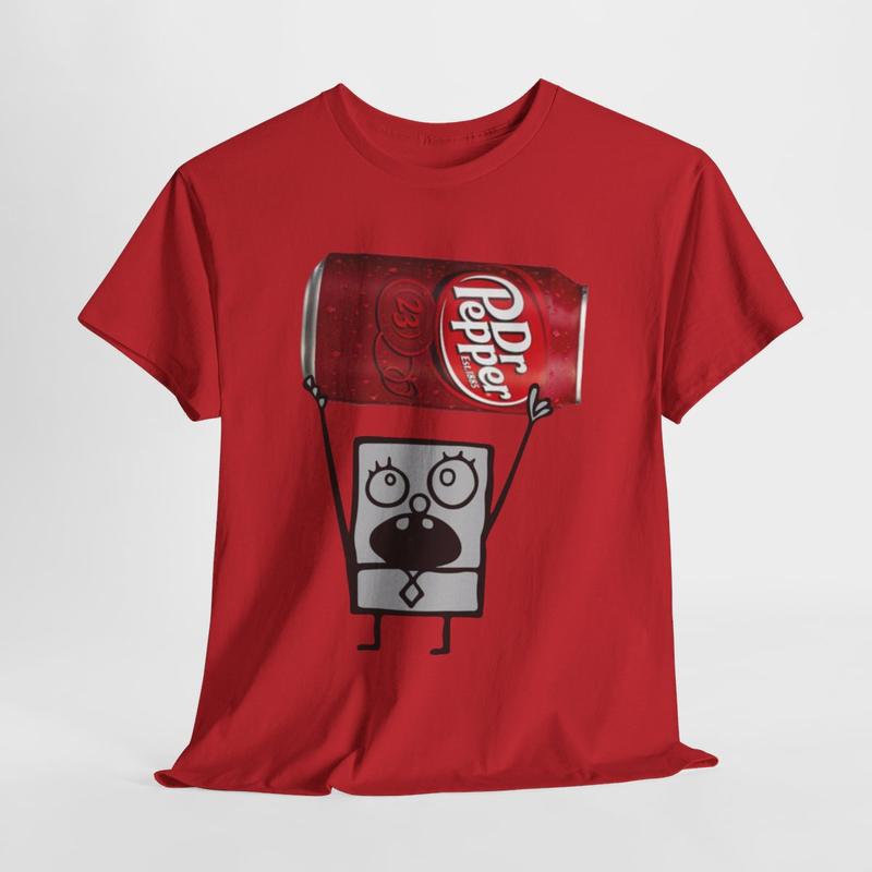 Dr Pepper Doodle Bob Unisex Heavy Cotton Tee