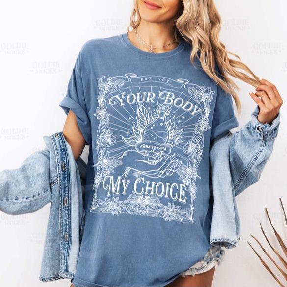 Your Body My Choice Feminist Shirt, Aqua Tofana Tshirt, Womens Right Shirt, Judith Holofernes Shirt, Women Tee