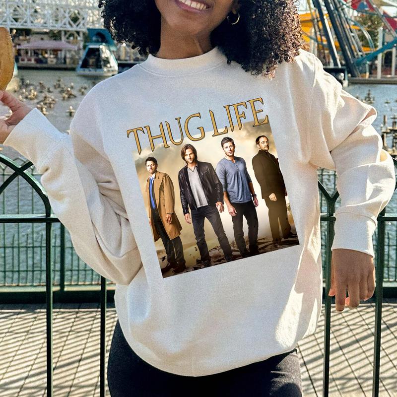 Supeernatural Thug Life T Shirt, Thug Life Supeernatural T Shirt, Sam-Winchester Shirt, Dean-Winchester T-Shirt Sweatshirt Hoodie