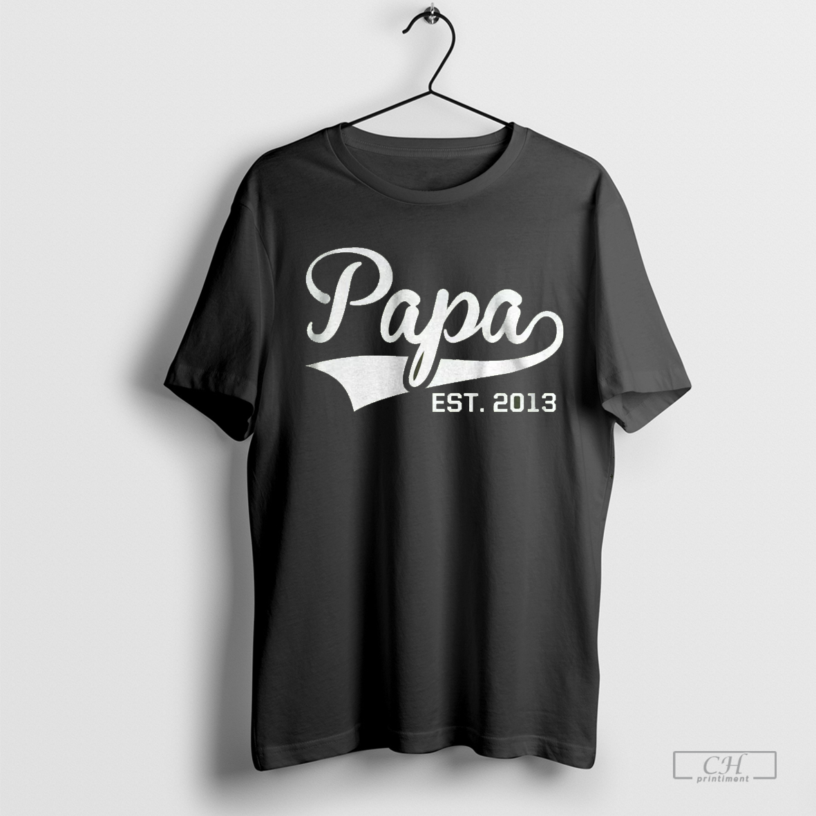 Papa Shirt - Papa Gifts - Est - T Shirts - Custom Gift - Choose any Year