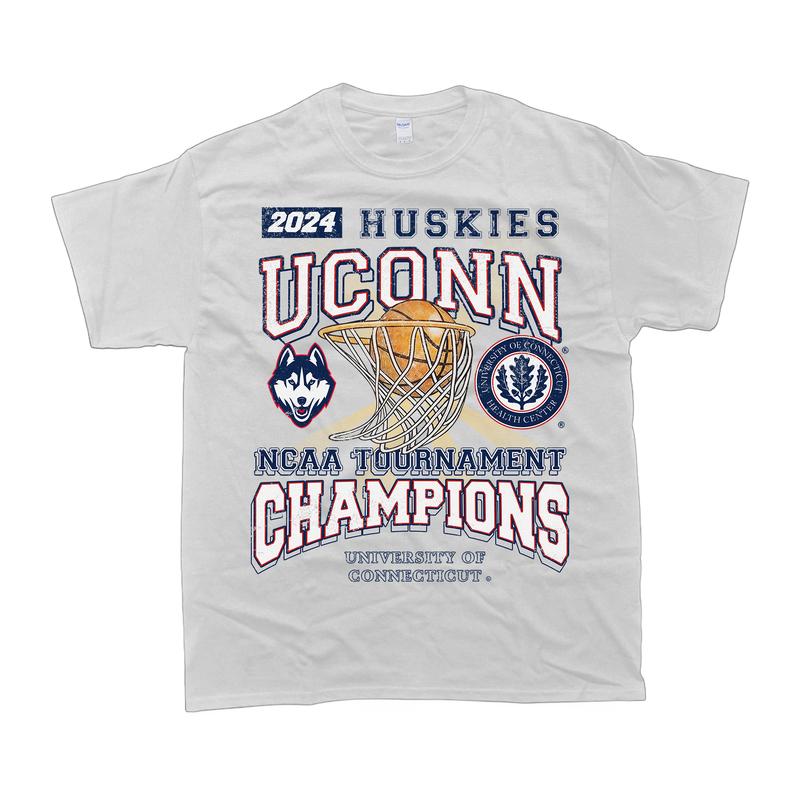 University of Connecticut UConn Champions T-Shirt Cotton Short-sleeve Retro Streetwear Tshirt Menswear Top Graphic Casual
