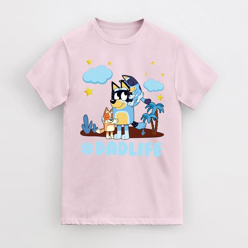 Dad Life Father's T-Shirt, Bluey Dad Mum Unisex T-Shirt, Shirts for Mens Women, Best Gift T-Shirt