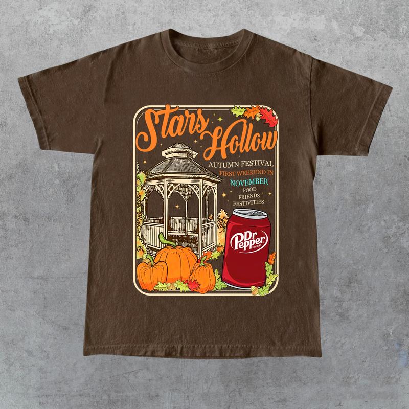 Stars Hollow Connecticut 1779 Shirt, Gilmore Girls Shirt, Autumn T-shirt, Dr pepper Tee, Full Color, For Men, For Women