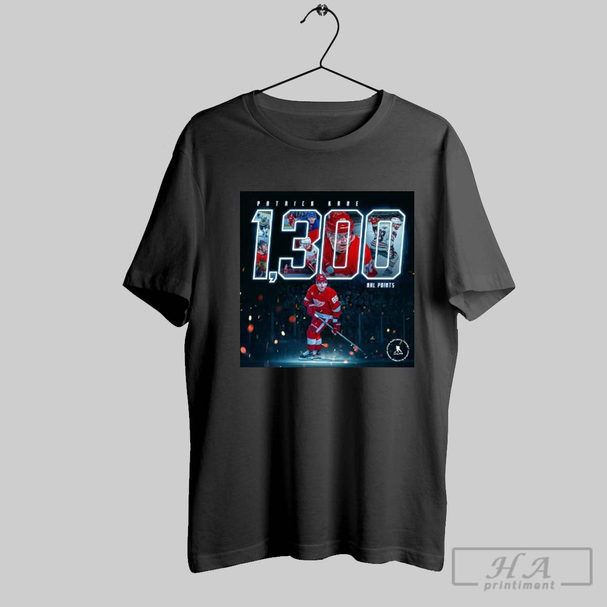 Patrick Kane And Detroit Red Wings 1300 Nhl Points Shirt