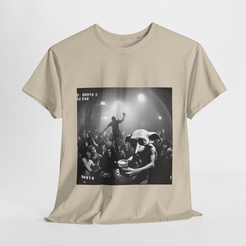 Dobby the Rave Elf Unisex Gildan Cotton T Shirt - Humorous Hogwarts Print Graphic Tee