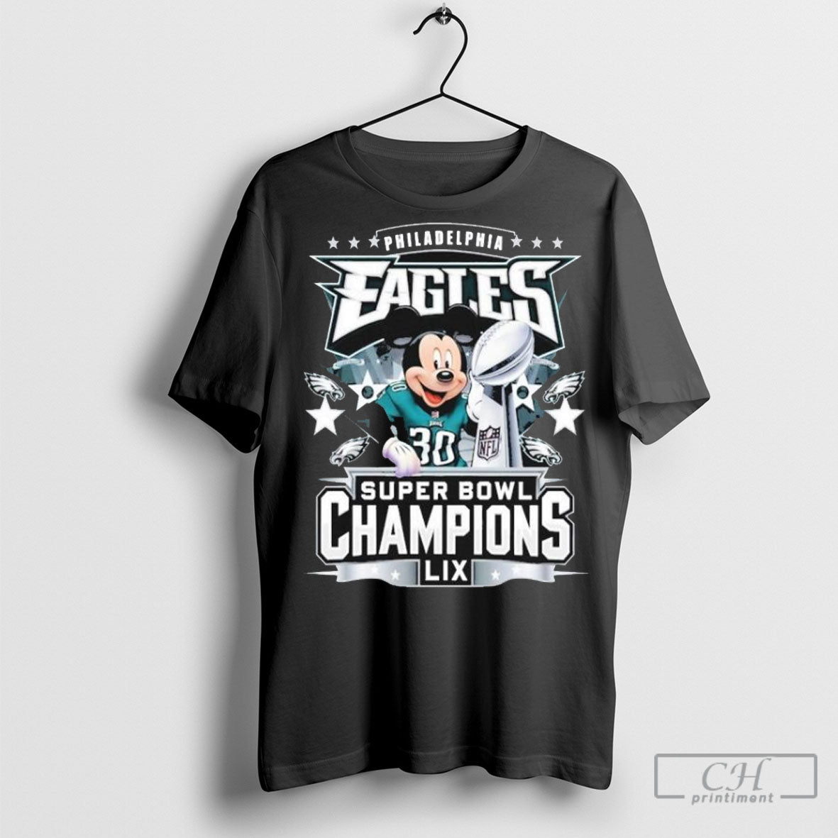 Philadelphia Eagles X Mickey Super Bowl Champions Lix T Shirt