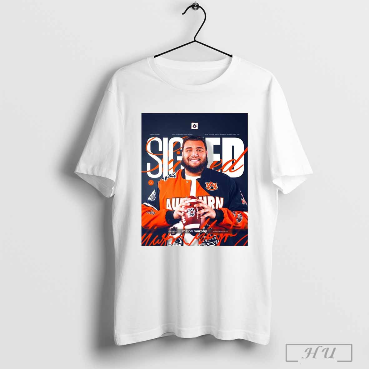 Poster Auburn Tigers Signed Mason Murphy Defensive Line Ever To Conquer Never To Yield Signature T Shirt