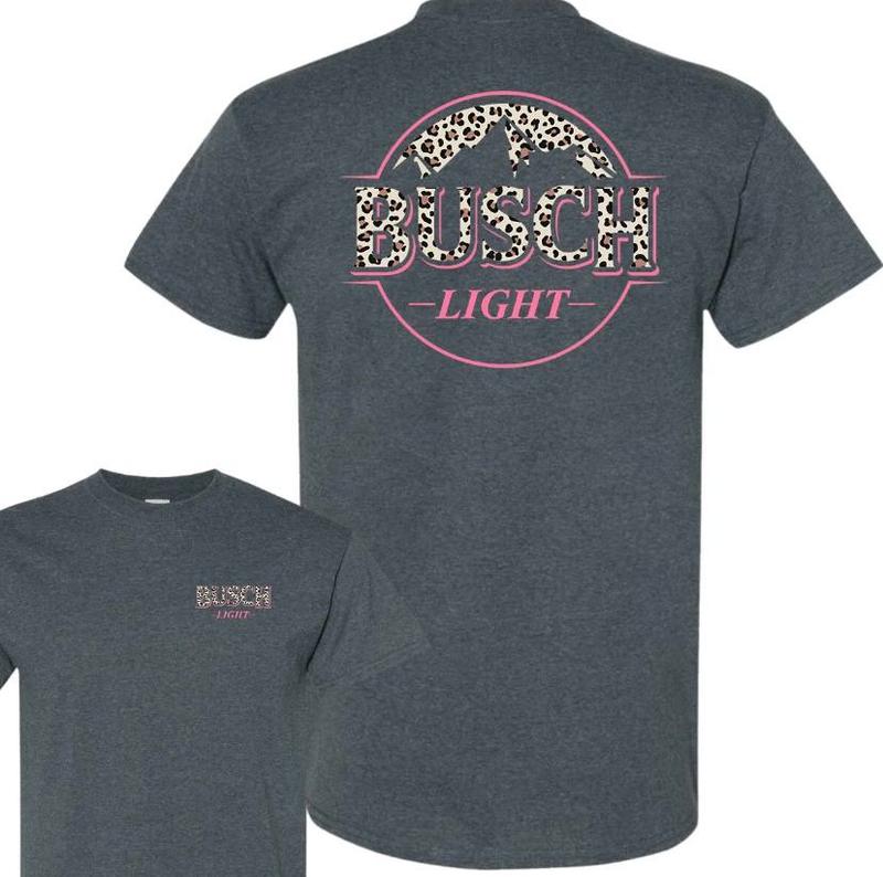 Busch Light Logo Cotton T-shirt, Summer Tee, Full Color, Clothing For Men, For Women