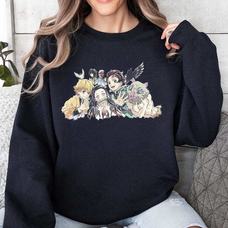 Demon Slayer team Shirt, Tanjiro Nezuko Zenitsu Inosuke Shirt,Demon Slayer t-shirt, Kimetsu no Yaiba Shirt, Anime sweatshirt hoodie, Anime lover t-shi