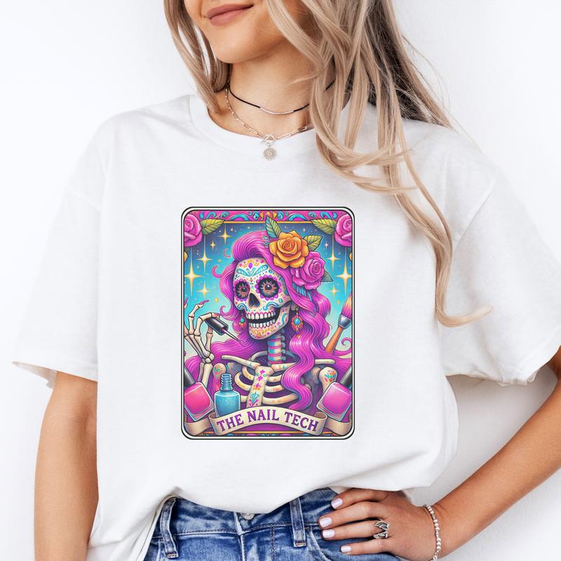 Tarot Card T-Shirts Beauty Industry - Print is Sublimation, Unisex T-Shirt, Funny Tee, Funny Apparel, Gift Idea, Relaxed Fit, Casual Apparel, Cute To