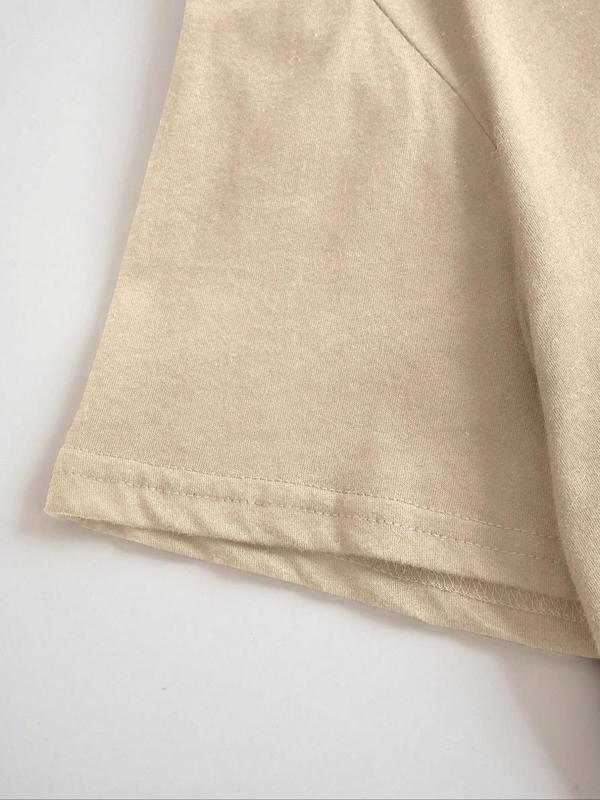 Men's Letter Print Round Neck Tee Summer Clothes, Casual Regular Fit Short Sleeve Crew Neck T-shirt for Summer, Graphic Tees, Fashion Men's Streetwear