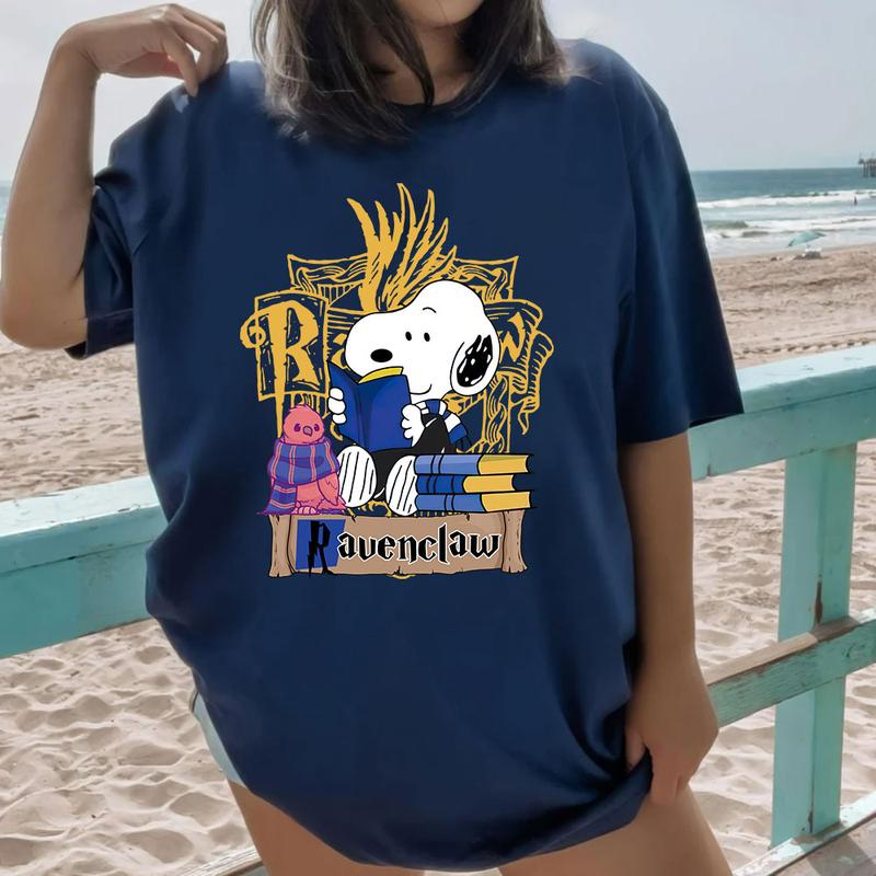 Wizard Snoopy Hogwarts Houses Shirts , Harry Potter Sweatshirts, Bookish Shirt