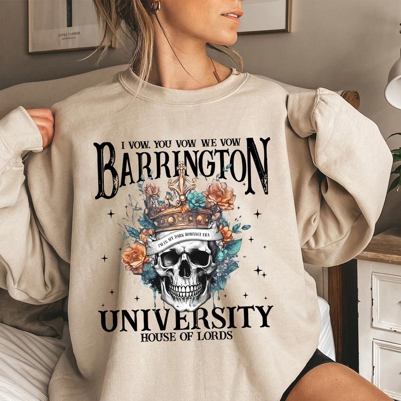 Barrington University The Ritual Skull Floral Sweatshirt, Shantel Tessier Merch, Book Lover Shirt, Bookish Merch, Booktok Shirt, LORDS Series Book Shi