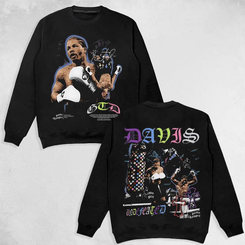GERVONTA DAVIS V2 TEE, Boxing T-shirt, Boxer Tee, Sports Shirt, UFC Shirt, Workout T-shirt, Gift for Him Hoodie Sweatshirt Menswear Streetwear