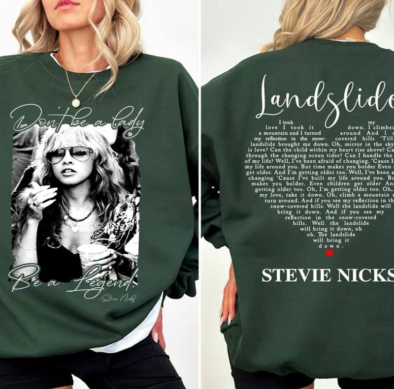Stevie Nicks Landslide 2 Sides Shirt Sweatshirt Hoodie, Stevie Nicks Shirt, Stevie Nicks Sweatshirt Shirt, Gift For Fan