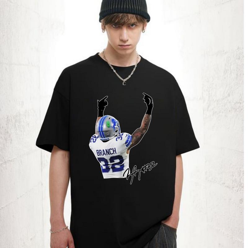 Brian Branch Flip Off T-shirt University Menswear Top Streetwear Shortsleeve Sport Basketball Football Tshirt Crewneck Casual unisex t-shirt