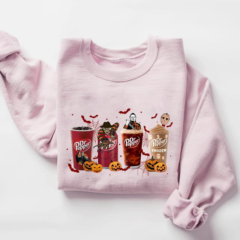 Halloween Dr Pepper Horror Characters Sweatshirt, Hoodie, Tshirt