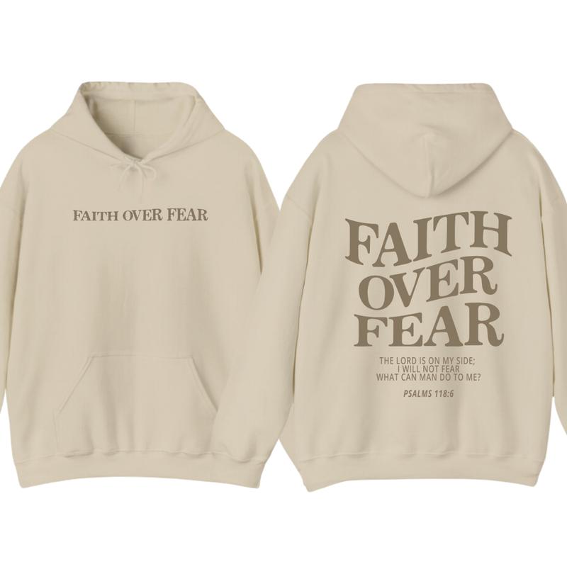 Faith over fear christian hoodie ,Christian Jesus trendy Verse and T-shirt Hoodie