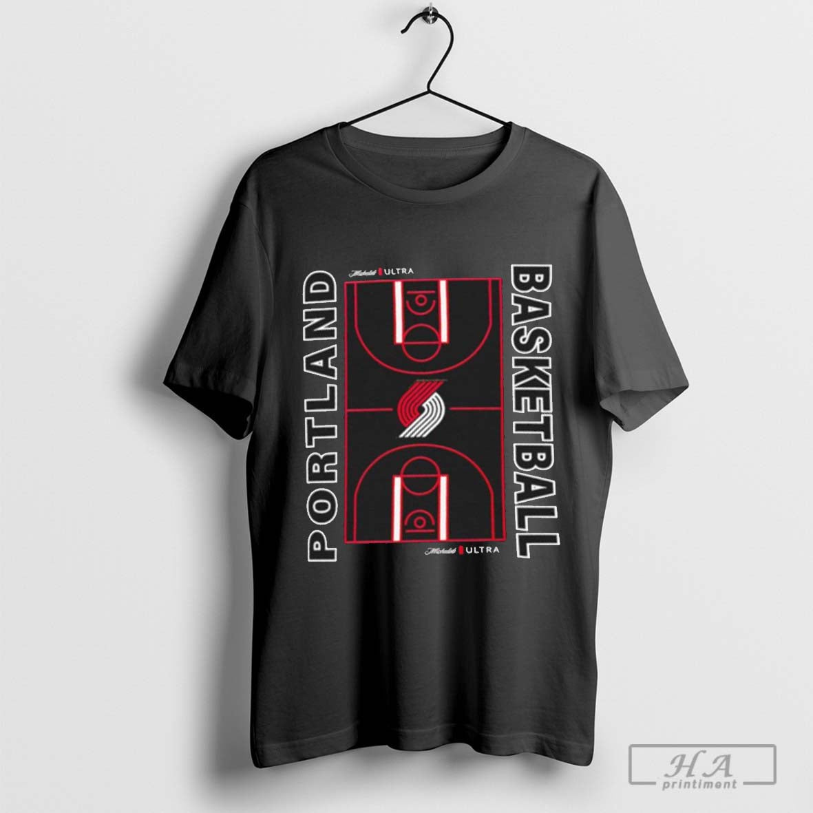 Portland Trail Blazers Black Michelob Ultra Full Court Basketball Shirt