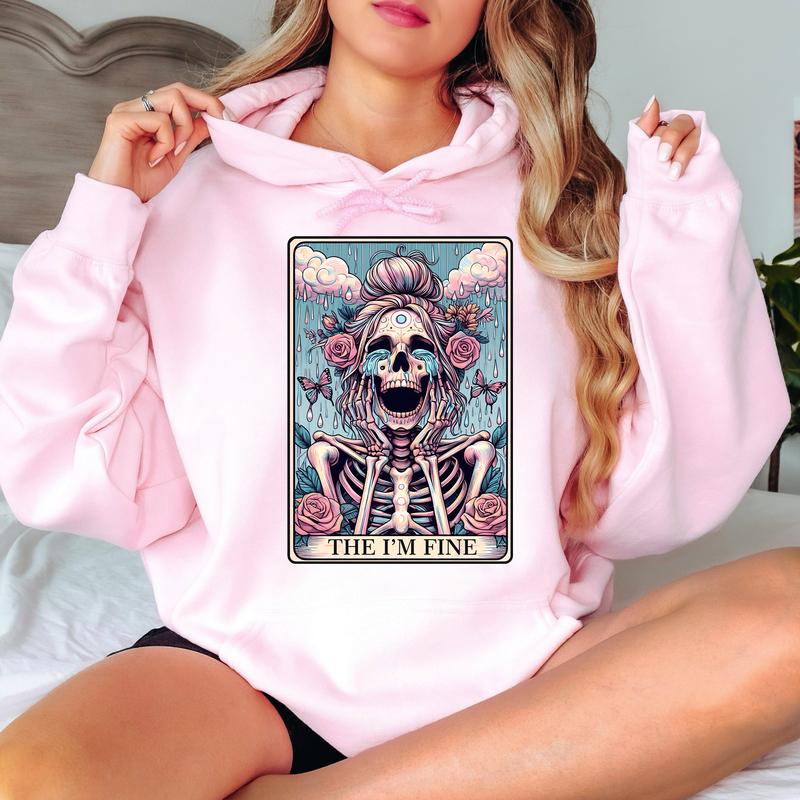 I'm Fine - Unisex Crewneck Sweatshirt - Print is Sublimation, Funny Tee, Funny Apparel, Gift Idea, Relaxed Fit, Casual Apparel