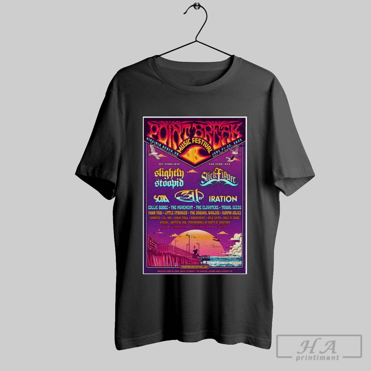 Point Break Festival Virginia Beach Va 2025 Poster T Shirt