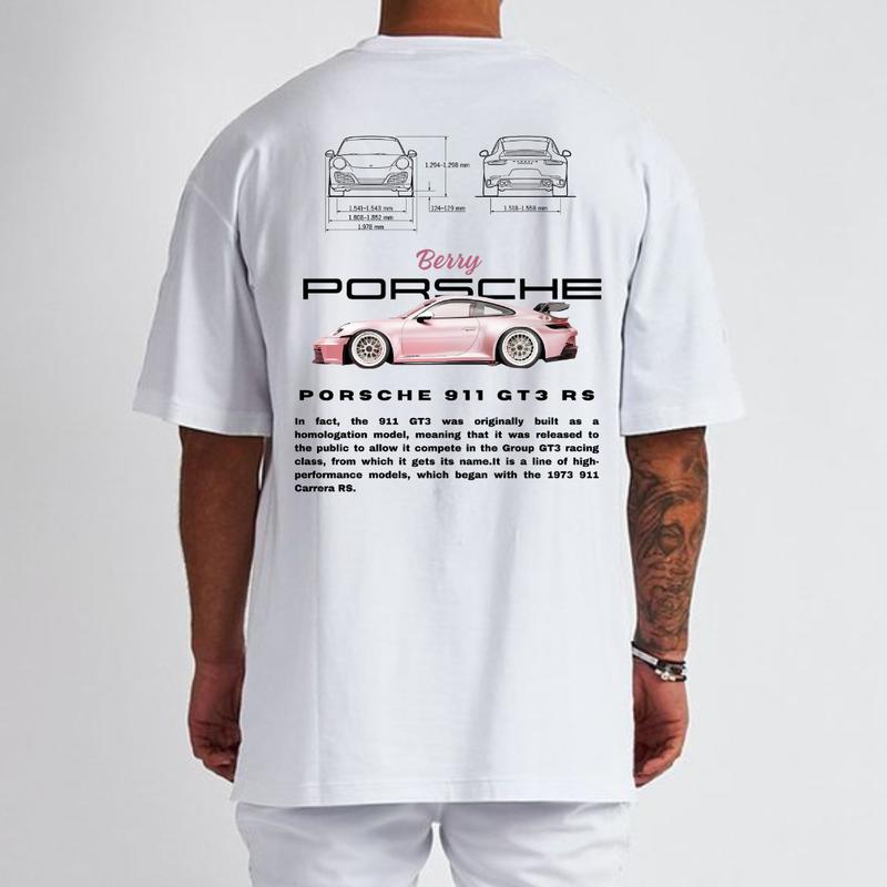 Porsche 911 GT3 RS Pink Bery II T-Shirt, Unisex, Menswear, Street Racing Shirt, Car Shirt, Boyfriend Gift