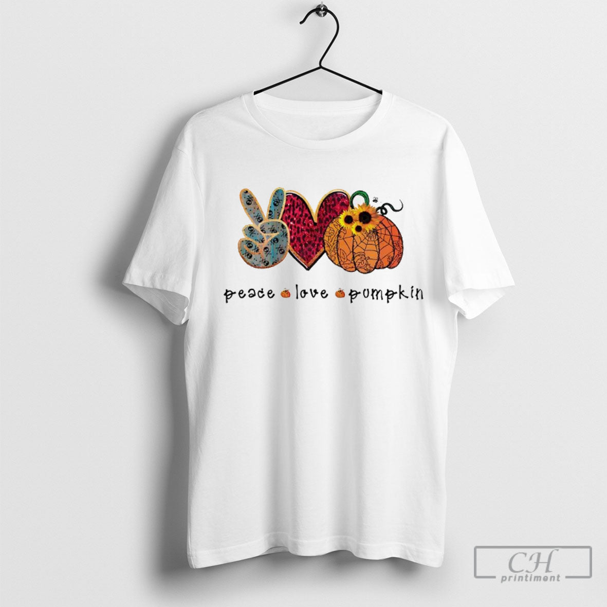 Peace Love Pumpkin Halloween Shirts