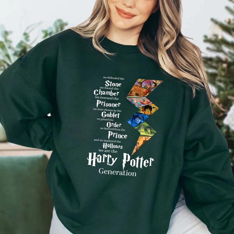 HP Chapter Sweatshirt, Potterhead Shirt, Hogwarts T-shirt, Hogwarts Hoodie, gift for fan, Cotton Fit, For Men, For Women Menswear Relaxed Fit potterhe