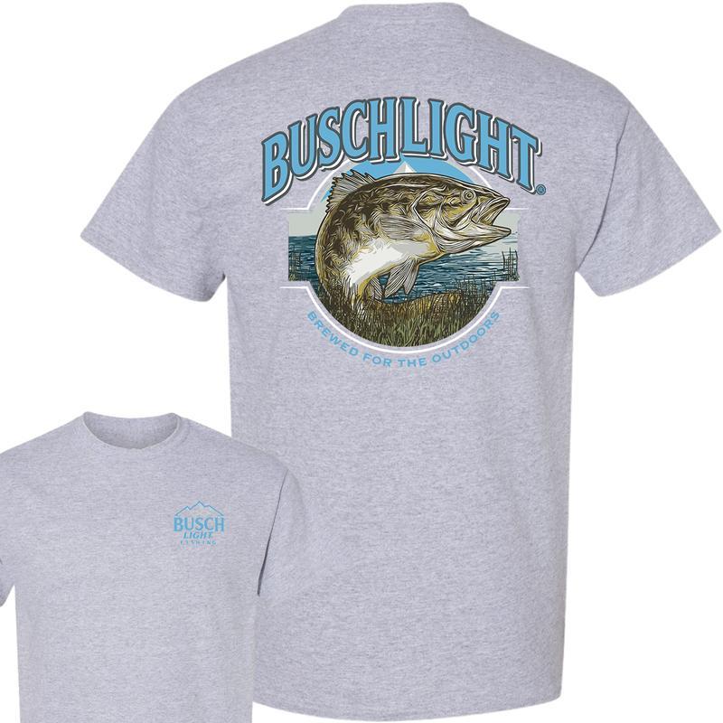 Busch Light - Busch Light Out Fishing T-Shirt, Casual Graphic Round Neck T-shirt for Summer, Fashion Top for Daily Wear, For Men, For Women
