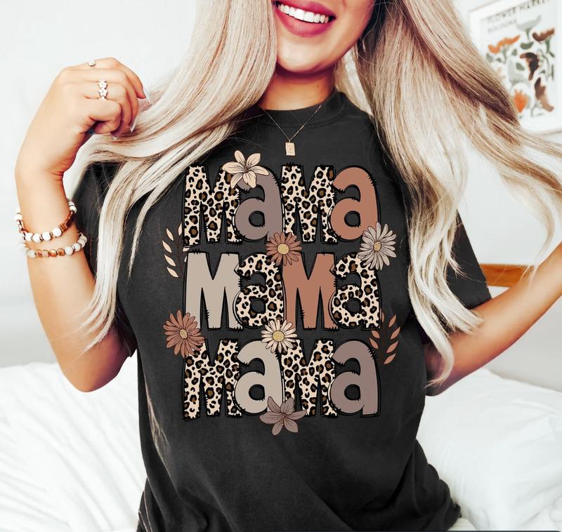 Leopard Mama Shirt, Mothers Day Shirt, Retro Mama Shirt, Mother’s Day Gift, Mom Life Shirt, Motherhood Shirt, Mom Sweatshirt, Gift For Mama Menswear T