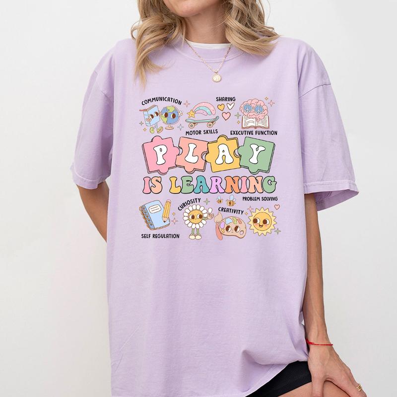 Teacher Shirt, Play Is Learning Teacher Tshirt, Back To School, Teacher Team Shirt, Gift for Teacher, Kindergarten Teacher, Teacher Appreciation Gifts