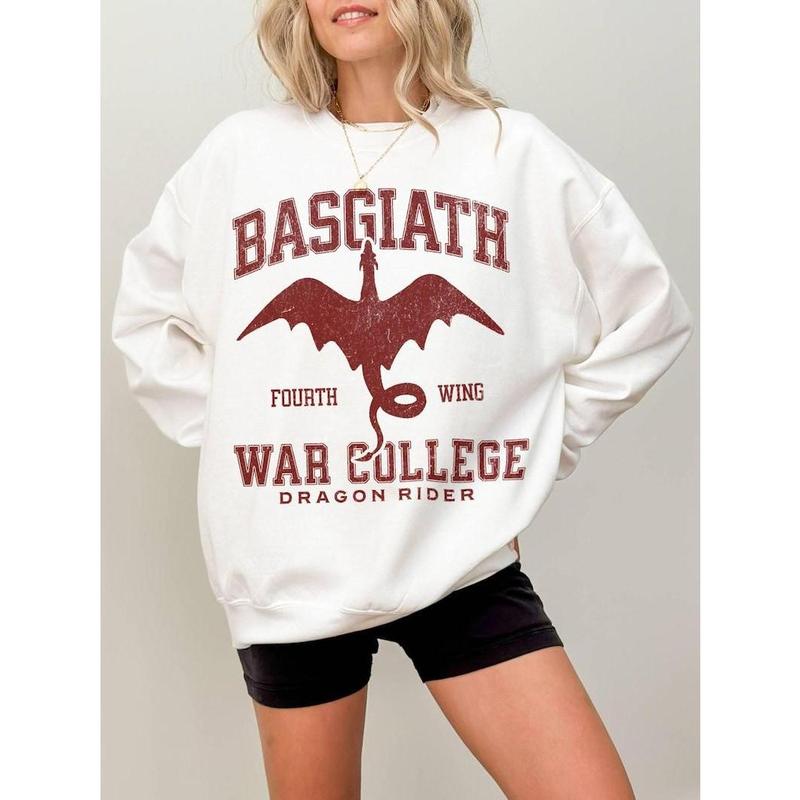 Fourth Wing Sweatshirt OFFICIALLY LICENSED, Basgiath War College Sweatshirt, Fourth Wing Dragon Rider, Fantasy Reader Gift, Bookish Sweater