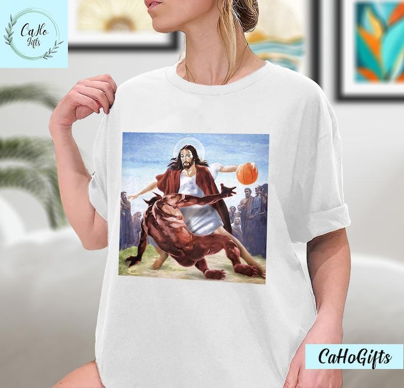 Jesus Crossing Christian T-Shirt, Jesus Shirt, Jesus Basketball sweater and hoodie