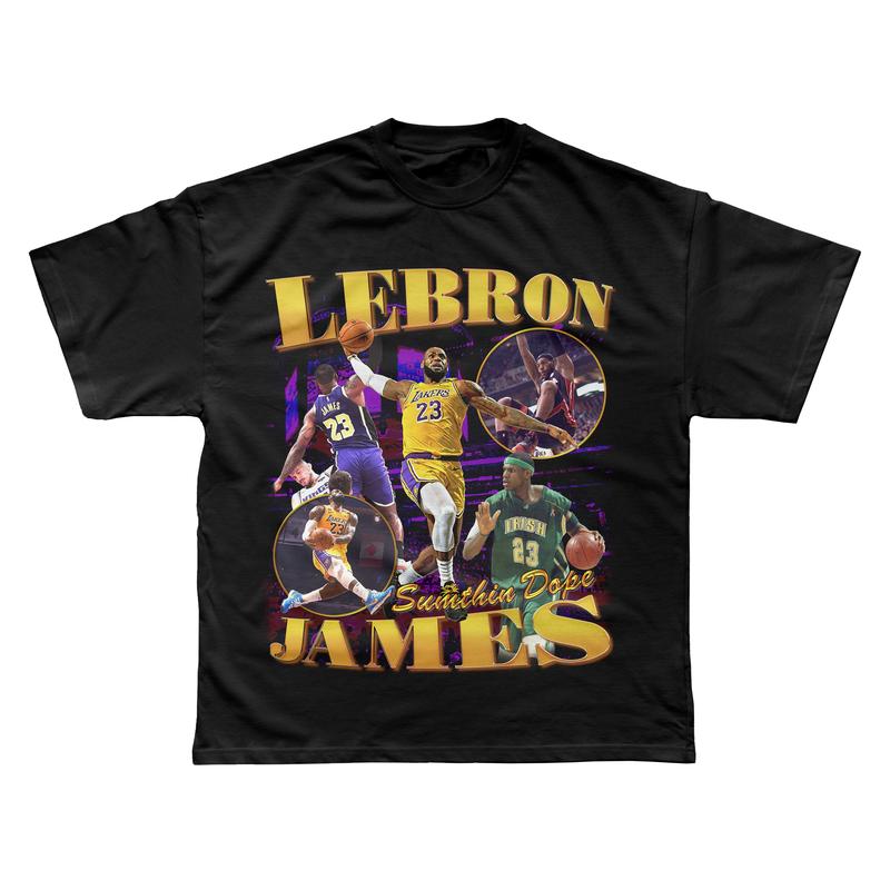 Lebron James Graphic Tee – STREETWEAR Casual Short Sleeve T-Shirt
