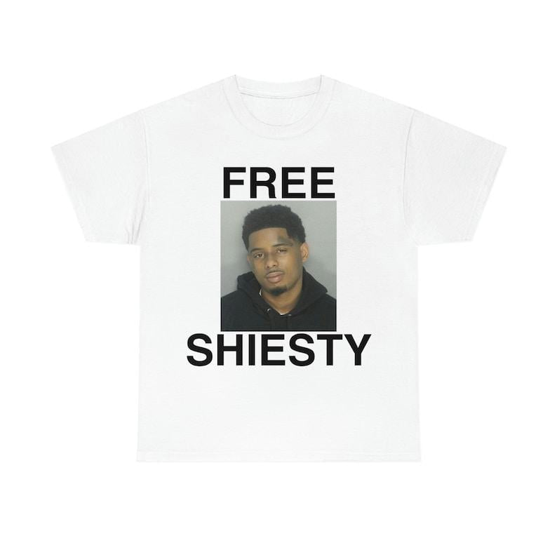 FREE SHIESTY Pooh Shiesty T-Shirt, Unisex Trendy Graphic Tee for Hip Hop Fans, Quirky Apparel Gift, Unique Chain Shirt Collectors Piece