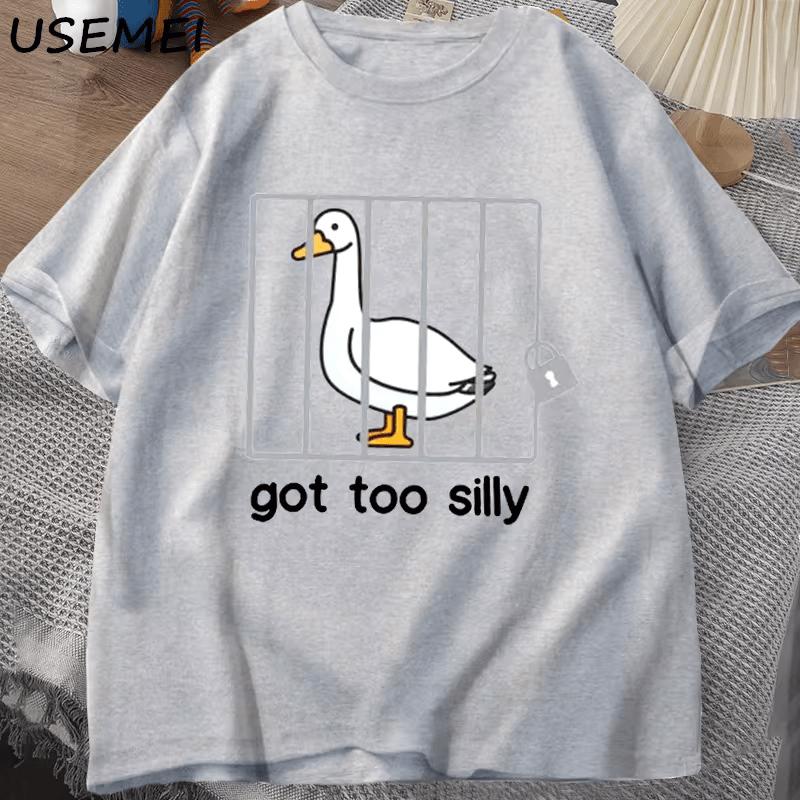 Silly Goose Sweatshirt T-shirt Hoodie, Got Too Silly Shirt, Prison Got Too Silly Goose Shirt, Meme Goose Duck Gift, Funny Goose Gift for Friends Mensw