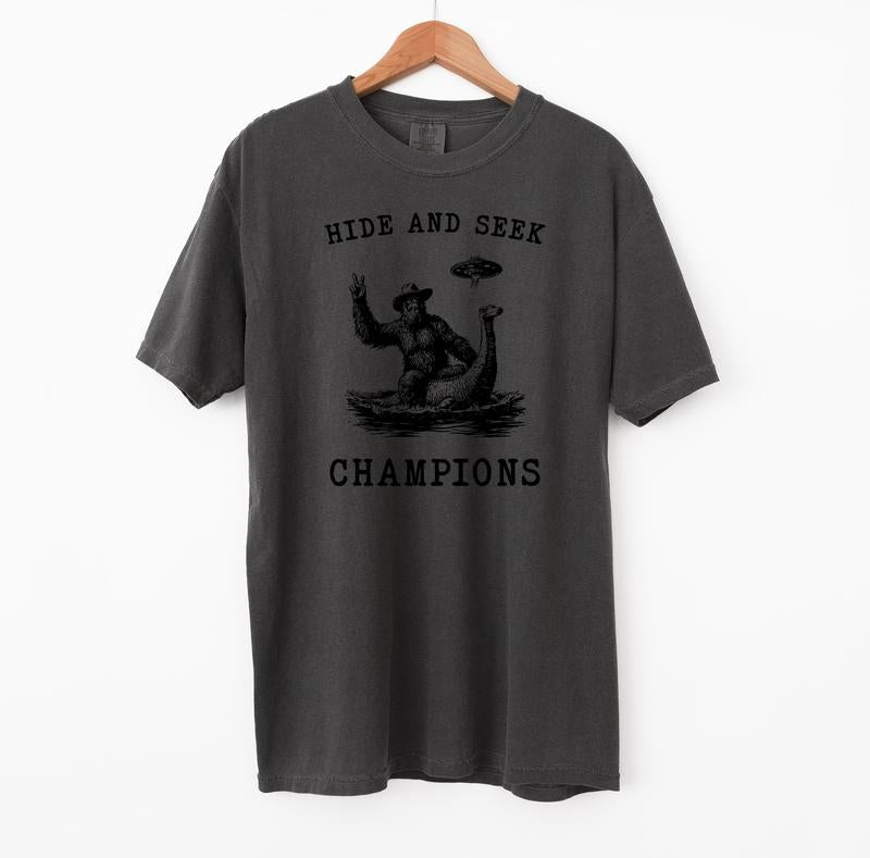 Hide and Seek Champions Graphic Tee, Meme Comfort Colors Shirt