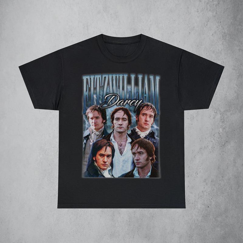 Fitzwilliam Darcy Pride and Prejudice Retro T-Shirt Retro Fitzwilliam Darcy Graphic Tee Sweatshirt Hoodie Unisex Casual Oversized