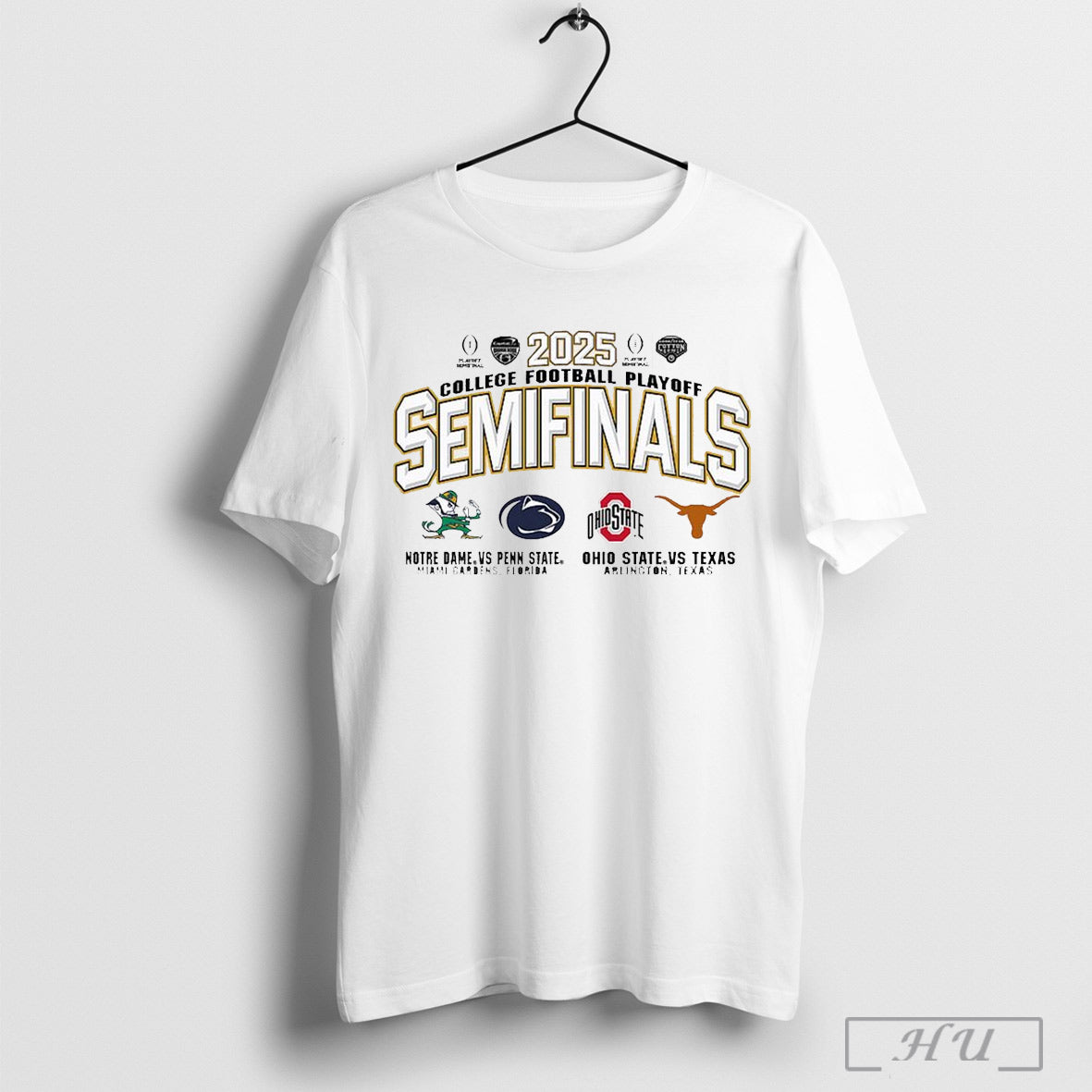 Penn State Vs Notre Dame Ohio State Vs Texas Multi Team Semifinal College Football Playoff 2025 Vintage T Shirt