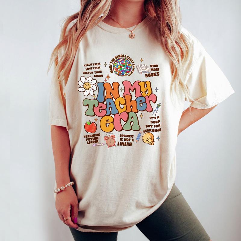 In My Teacher Era Shirts, Comfort Color Teacher Shirts, Teacher Gifts, Teacher Back to School Shirt, Teacher Appreciation Gift, Preschool Teacher Shir