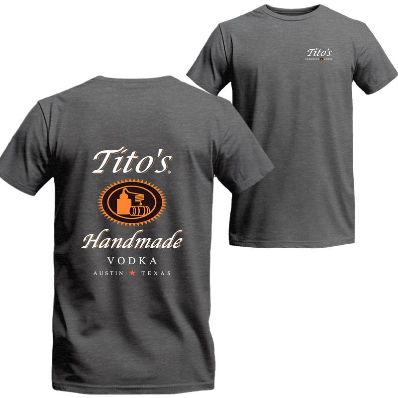 Tito's Handmade Vodka 2 sides T-shirt, Tito's Crewneck, Beer Shirt, Menswear Top, Streetwear, Drinking Shirt
